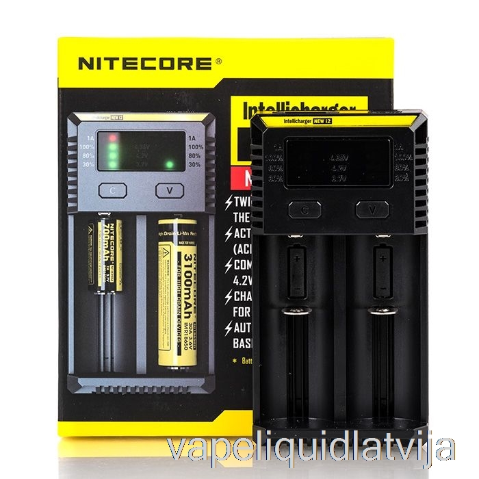 Nitecore I2 Akumulatoru Lādētāja (2 Nodalījumu) Vape šķidrums